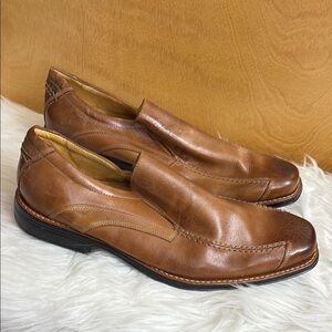 Sandro Moscoloni Brown Plain Toe Slip On Dress Shoes 14 Men’s